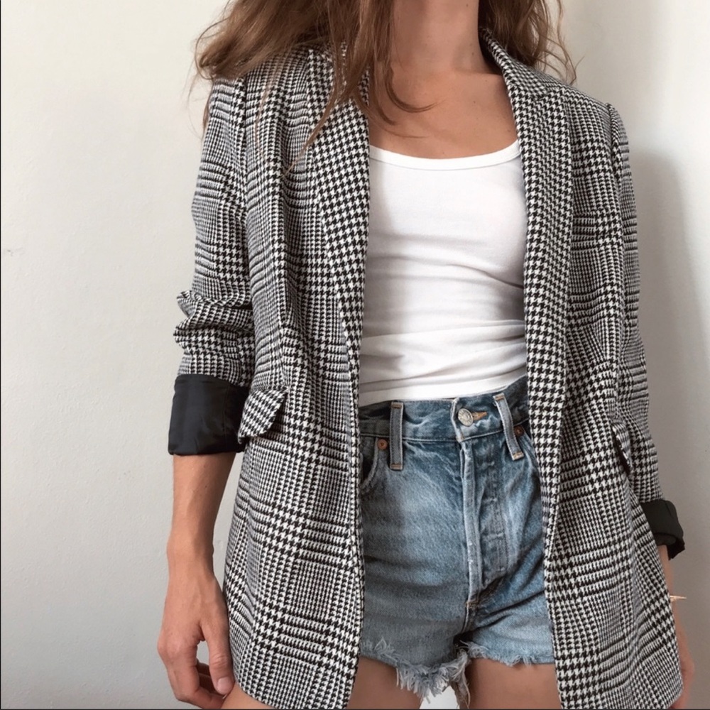 Boden tweed~ wool checked blazer
